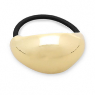 Accessoires pour cheveux élastique à cheveux avec métal Doré-noir