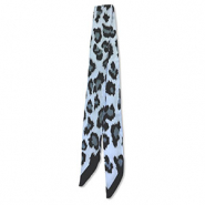 Bandana foulard avec imprimé léopard Bleu glacier-noir-gris