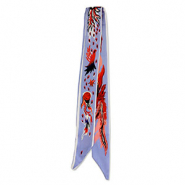 Bandana foulard avec phénix Bleu ciel-rouge-blanc cassé