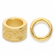 Perles en métal DQ tube Doré (sans nickel)