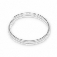 Apprêts en métal DQ anneau double Argenté antique (sans nickel)