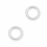 Apprêts en métal DQ anneau brisé Argenté antique (sans nickel)