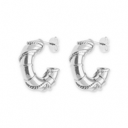 Boucles d'oreilles / puces en acier Inox Argenté