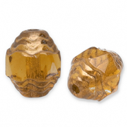 Perles tchèques FPB ovale 7x6mm Topaz