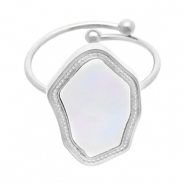 Bagues en acier Inox Argenté-blanc