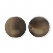 Perles en résine 12mm Greige-marron foncé