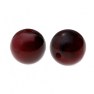Perles en résine 14mm Aubergine rouge