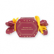 BY31® Boîte écrin à bijoux bonbon "Because you deserve to shine" Rouge vin de baies-doré-jaune