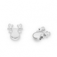 Perles en métal DQ renne Argenté antique (sans nickel)