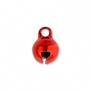 Breloques en métal petites cloches 6mm Rouge