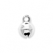 Breloques en métal petites cloches 6mm Argenté