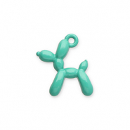Breloques en métal chien ballon Turquoise-vert