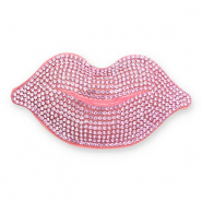 Pendentifs accroche-regard avec strass kiss Rose clair