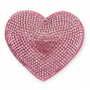Pendentifs accroche-regard avec strass coeur Rose clair