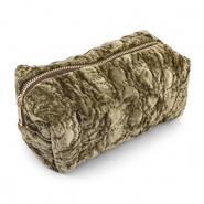 BY31® Trousse en velours avec des cercles cousus Marron olive