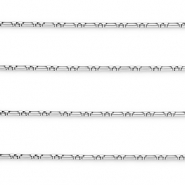 Apprêts en acier Inox chaîne maille jaseron rectangle Argenté