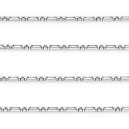 Apprêts en acier Inox chaîne maille jaseron rectangle Argenté