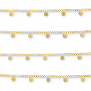 Apprêts en acier Inox chaîne maille jaseron avec pièces de monnaie Doré