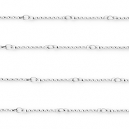 Apprêts en acier Inox chaîne maille jaseron barre Argenté