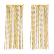 Boucles d'oreilles / puces en acier Inox Doré