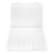 Boîte de rangement bijoux avec 14x4 compartiments Transparent