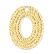 Breloques en acier Inox ovale Doré