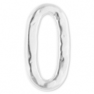 Apprêts en acier Inox connecteur ovale Argenté