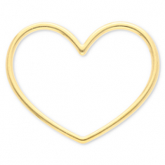 Apprêts en acier Inox connecteur coeur Doré