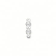 Argent 925 apprêts calottes 4 mm Argenté