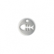 Breloques en métal DQ connecteur arête de poisson Argenté antique (sans nickel)