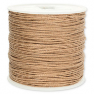 Fil en coton ciré wax 1 mm Beige sable