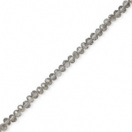 Perles à facettes 4x3 mm disque Heishi Gris-pearl shine coating