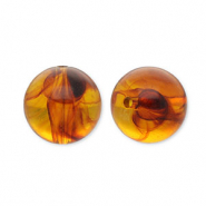 Perles acryliques 20 mm rond Orange marron