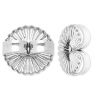 Apprêts en acier inox papillons boucles d'oreilles Argenté