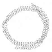 Apprêts en acier inox anneau brisé Argenté