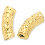 Perles en acier Inox tube Dor&eacute;