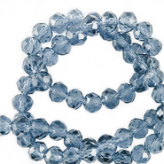 Perles à facettes 4x3mm disque Heishi Bleu marine