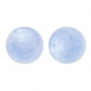 Perles acryliques 16 mm rond Bleu-marbré