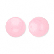 Perles acryliques 12 mm rond Rose-marbr&eacute;