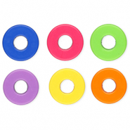 Perles acryliques alphabet lettre O Multicolore