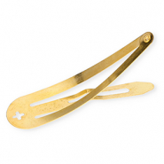 Appr&ecirc;ts en m&eacute;tal barrette &agrave; cheveux clic-clac avec anneau Dor&eacute;