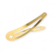 Appr&ecirc;ts en m&eacute;tal barrette &agrave; cheveux clic-clac avec anneau Dor&eacute;