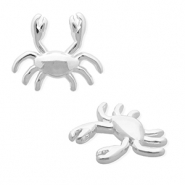 Breloques en m&eacute;tal DQ&reg; crabe Argent&eacute; antique (sans nickel)