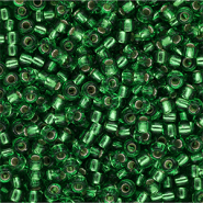 Perles de rocailles Miyuki 8/0 Silver Lined Lt.Green 8-0015