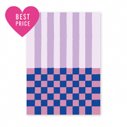 BY31® Cartes à bijoux lignes & cubes Violet-rose-bleu foncé