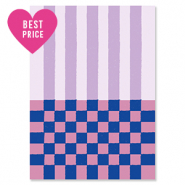 BY31&reg; Cartes &agrave; bijoux lignes & cubes Violet-rose-bleu fonc&eacute;