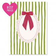 BY31&reg; Cartes &agrave; bijoux cadre d&eacute;coratif avec n&oelig;ud Blanc ivoire-verde-blanc-rosa magenta