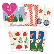 Cartes &agrave; bijoux assorties No&euml;l Multicolore