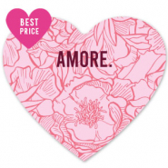 Cartes à bijoux Coeur "amore" Rose