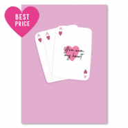 Cartes à bijoux "you won my heart" Rose lilas